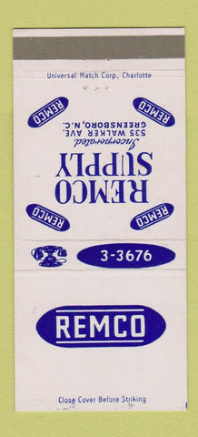 Matchbook Cover - Remco Supply Greensboro NC bolts screws  30 Strike