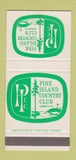 Matchbook Cover - Pine Island Country Club Charlotte NC SAMPLE 30 Strike