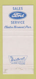 Matchbook Cover - Norment Motor Lumberton NC 1952 Ford 30 Strike