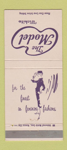 Matchbook Cover - The Model Wichita KS Women's Clothes 30 Strike