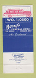 Matchbook Cover - Berry's Funeral Home Cleveland OH Ambulance 30 Strike