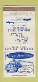 Matchbook Cover - Livingston Butler Volland Ambulance Hastings NE WEAR 30 Strike