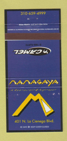 Matchbook Cover - Camel Cigarettes Mamagaya West Hollywood CA 30 Strike