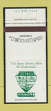 Matchbook Cover - Hunters Cocktails West Hollywood CA Camel Cigarettes 30 Strike