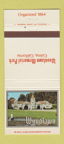 Matchbook Cover - Woodlawn Memorial Park Colma CA funeral 30 Strike