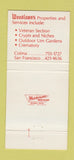 Matchbook Cover - Woodlawn Memorial Park Colma CA funeral 30 Strike