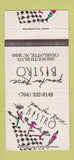 Matchbook Cover - Pewter Rose Bistro Charlotte NC 30 Strike