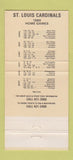 Matchbook Cover - St Louis Cardinals Baseball Bank Belleville IL 30 Strike
