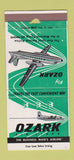 Matchbook Cover - Ozark Airlines WORN 30 Strike