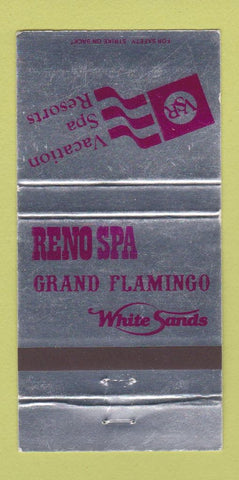 Matchbook Cover - Reno Spa Resort Las Vegas NV Honolulu WEAR 30 Strike