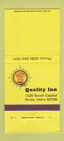 Matchbook Cover - Quality Inn Boise ID 30 Strike