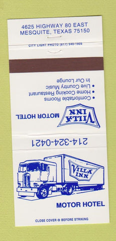 Matchbook Cover - Villa Inn Motor Hotel Mesquite TX 30 Strike