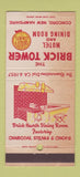 Matchbook Cover - Brick Tower Motel Concord NH WEAR 30 Strike