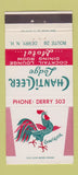 Matchbook Cover - Chanticleer Lodge Derry NH rooster 30 Strike