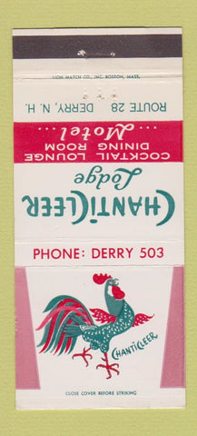 Matchbook Cover - Chanticleer Lodge Derry NH rooster 30 Strike