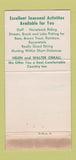 Matchbook Cover - Warren Inn Lisbon NH WEAR 30 Strike