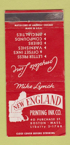 Matchbook Cover - New England Printing Ink Boston MA WEAR 30 Strike