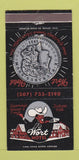 Matchbook Cover - Wort Hotel Jackson Hole WY WORN 30 Strike