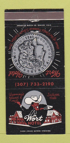 Matchbook Cover - Wort Hotel Jackson Hole WY WORN 30 Strike