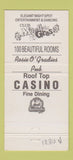 Matchbook Cover - Bourbon St Cafe New Westminster BC Royal Towers 30 Strike