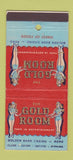 Matchbook Cover - Gold Room Golden Bank Casino Reno NV girlie 30 Stick