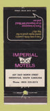 Matchbook Cover - Imperial 400 Motel Greenville SC 30 Strike