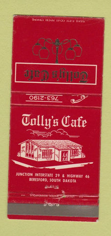 Matchbook Cover - Tally's Cafe Beresford SD 30 Strike