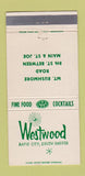 Matchbook Cover - Westwood Restaurant Rapid City SD 30 Strike