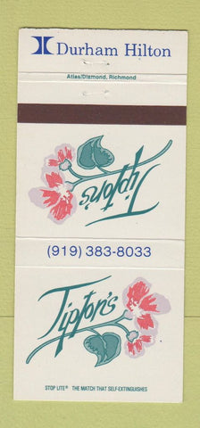 Matchbook Cover - Durham Hilton NC Tipton's 30 Strike