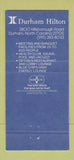 Matchbook Cover - Durham Hilton NC Tipton's 30 Strike