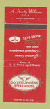 Matchbook Cover - Golden Horns Steak House Northlake IL 30 Strike