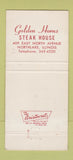 Matchbook Cover - Golden Horns Steak House Northlake IL 30 Strike