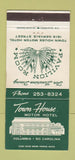 Matchbook Cover - Town House Motor Hotel Columbia SC 30 Strike