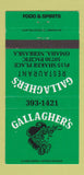 Matchbook Cover - Gallagher's Restaurant Omaha NE 30 Strike