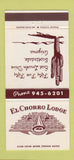 Matchbook Cover - El Chorro Lodge Scottsdale AZ 30 Strike