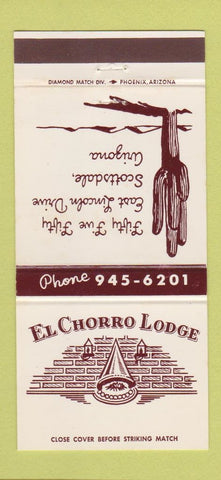 Matchbook Cover - El Chorro Lodge Scottsdale AZ 30 Strike