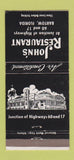 Matchbook Cover - John's Restaurant Bartow FL 30 Strike