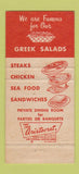 Matchbook Cover - John's Restaurant Bartow FL 30 Strike