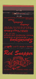 Matchbook Cover - Red Snapper Restaurant Foxboro MA 30 Strike