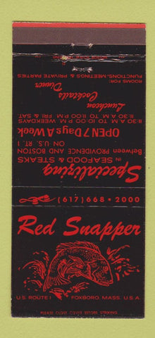 Matchbook Cover - Red Snapper Restaurant Foxboro MA 30 Strike