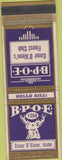 Matchbook Cover - Matchbook Cover Elks Club Coeur D Alene ID