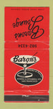 Matchbook Cover - Baron's Lounge San Francisco CA WEAR 30 Strike