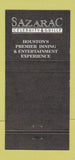 Matchbook Cover - Sazarac Celebrity Grill Houston TX 30 Strike