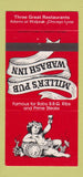 Matchbook Cover - Miller's Pub Wabash Inn Chicago IL 30 Strike