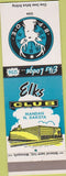 Matchbook Cover - Matchbook Cover Elks Club Mandan ND