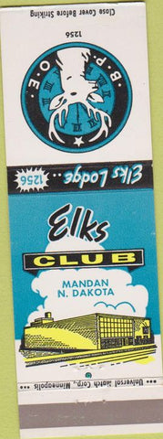 Matchbook Cover - Matchbook Cover Elks Club Mandan ND