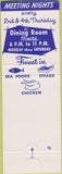 Matchbook Cover - Matchbook Cover Elks Club Mandan ND