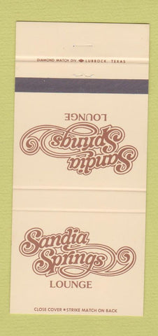 Matchbook Cover - Sandia Springs Lounge Holiday Inn Albuquerque NM 30 Strike