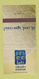 Matchbook Cover - Fado Irish Pub CHAIN 30 Strike