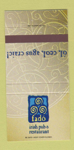 Matchbook Cover - Fado Irish Pub CHAIN 30 Strike